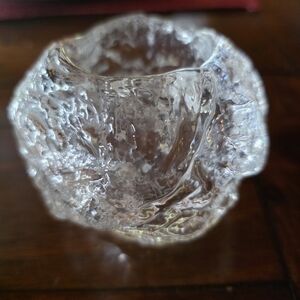 Beautiful Kosta Boda Crystal Snowball Votive.